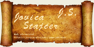 Jovica Štajcer vizit kartica